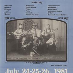 North Country Folk Festival poster, 1981