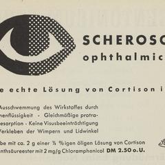Scheroson ophthalmicum advertisement