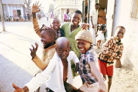 Boys Posing on the Streets of Banjul