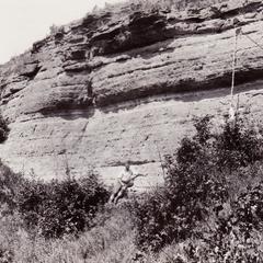 Close view of cliffs on Saddle Mound