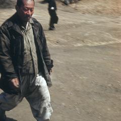 A homeless person