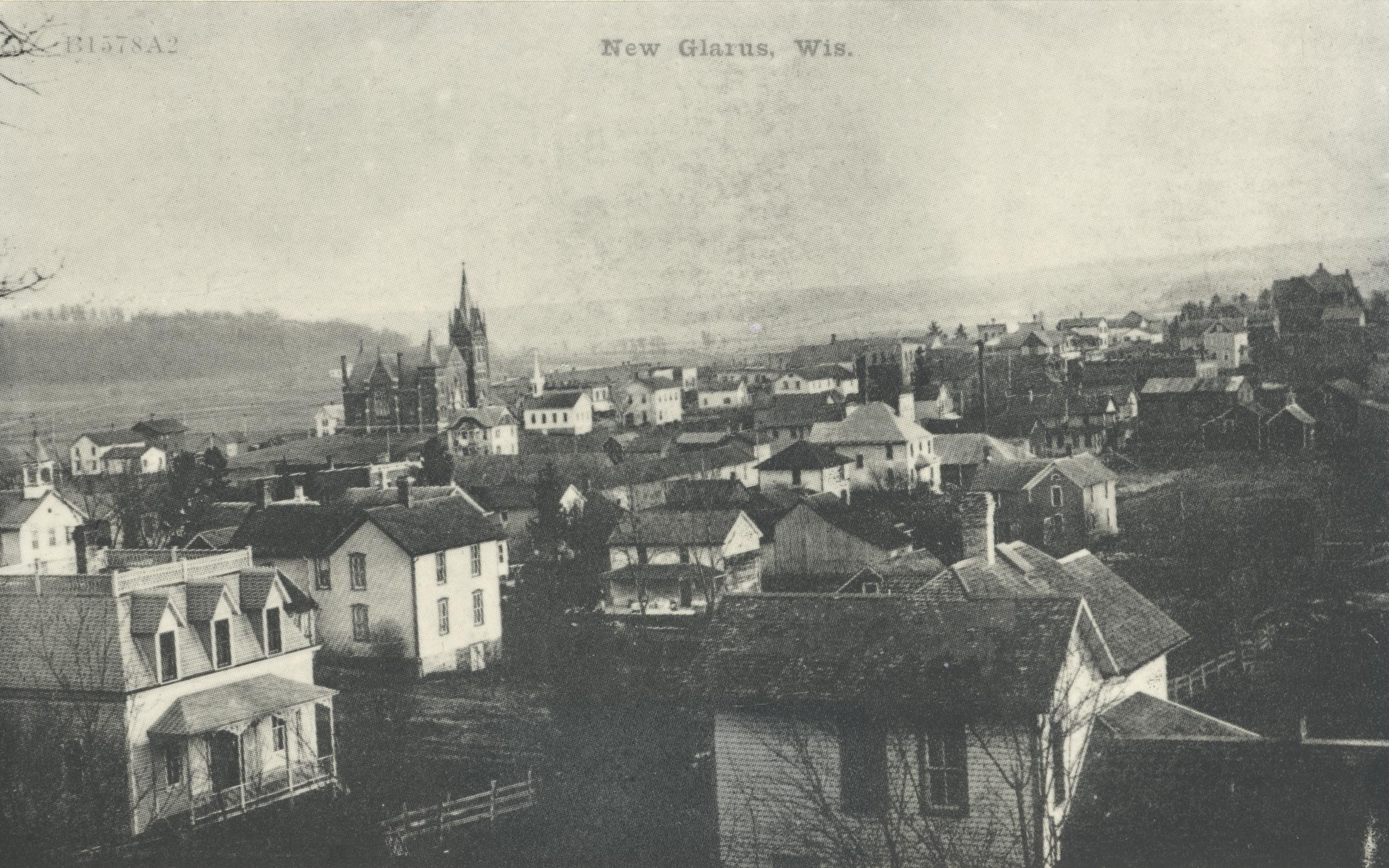 View of New Glarus, early 1900s