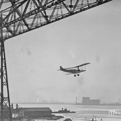 Jenny Airplane Passing Under Top Span