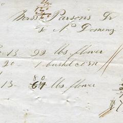 Bill from Nathaniel Dominy VII to Mrs. Parsons, 1861