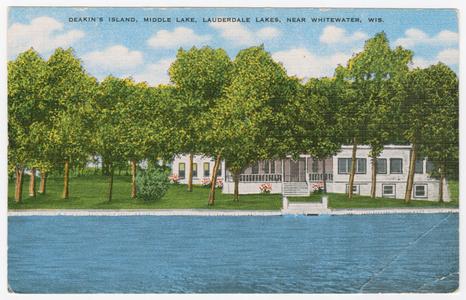 Deakin's Island, Middle Lake, Lauderdale Lakes, near Whitewater, Wis.