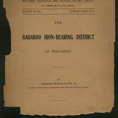 The Baraboo iron-bearing district of Wisconsin