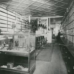 Interior view of Tuchscherer's Shoe Store