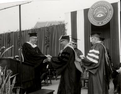 Joshua Lederberg receiving an honorary degree