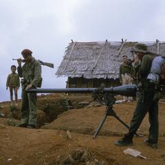 Soldiers and 57 mm recoilless rifle