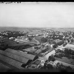 From the tannery chimney looking northwest