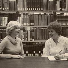 UW Center Barron County students in the library