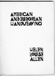 Title page from Helen Louise Allen's book : American and European hand weaving