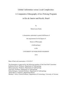 Global Uniformities versus Local Complexities: A Comparative Ethnography of two Policing Programs in Rio de Janeiro and Recife, Brazil