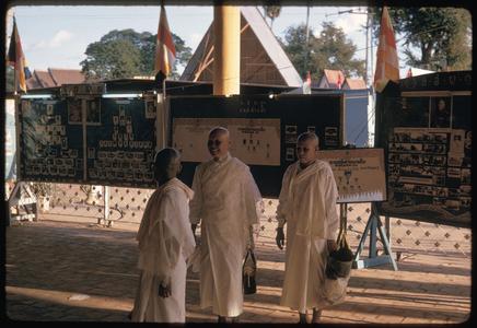 Monks at main vat : exhibit and nuns