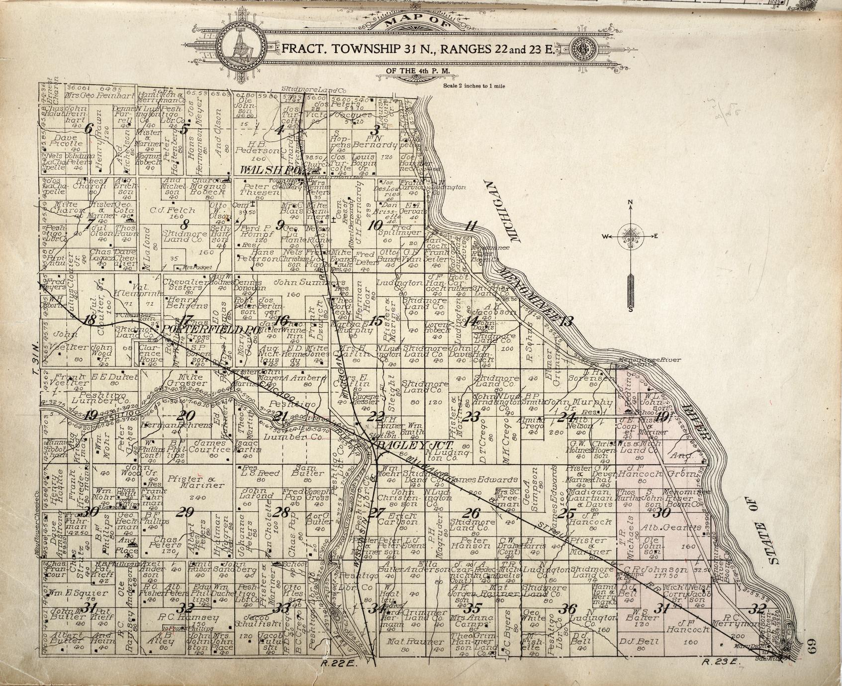 Standard atlas of Marinette County, Wisconsin : including a plat book ...