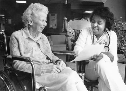 Nursing Student with Elderly Woman