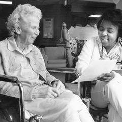 Nursing Student with Elderly Woman