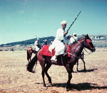 Young Horseman at Fantasia Festival Near Oul-Mes in Mountains