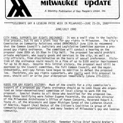 Milwaukee Update : June/July 1980