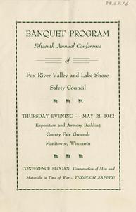 Banquet program for Safety Conference