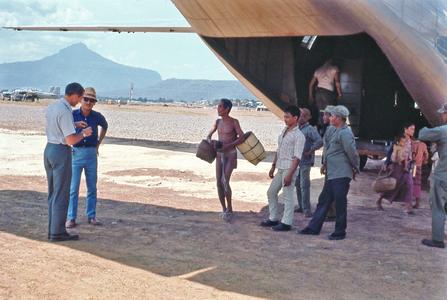 Kha villager and passengers