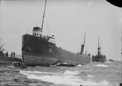 Refloating of the L. C. Smith Off Two Harbors