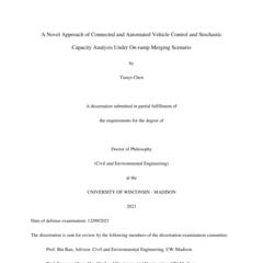 A Novel Approach of Connected and Automated Vehicle Control and Stochastic Capacity Analysis Under On-ramp Merging Scenario