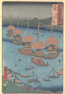 The Tenno Festival at Tsushima in Owari Province, no. 9 from the series Pictures of Famous Places in the Sixty-odd Provinces