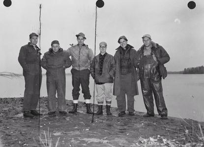 Ted Williams and Wisconsin Conservation Department personnel fishing