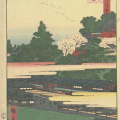 Hachiman Shrine at Ichigaya, no. 41 from the series One-hundred Views of Famous Places in Edo