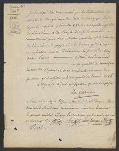 [Receipt for accounts paid to Guyton de Morveau by the Académie de Dijon]