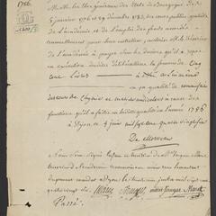 [Receipt for accounts paid to Guyton de Morveau by the Académie de Dijon]