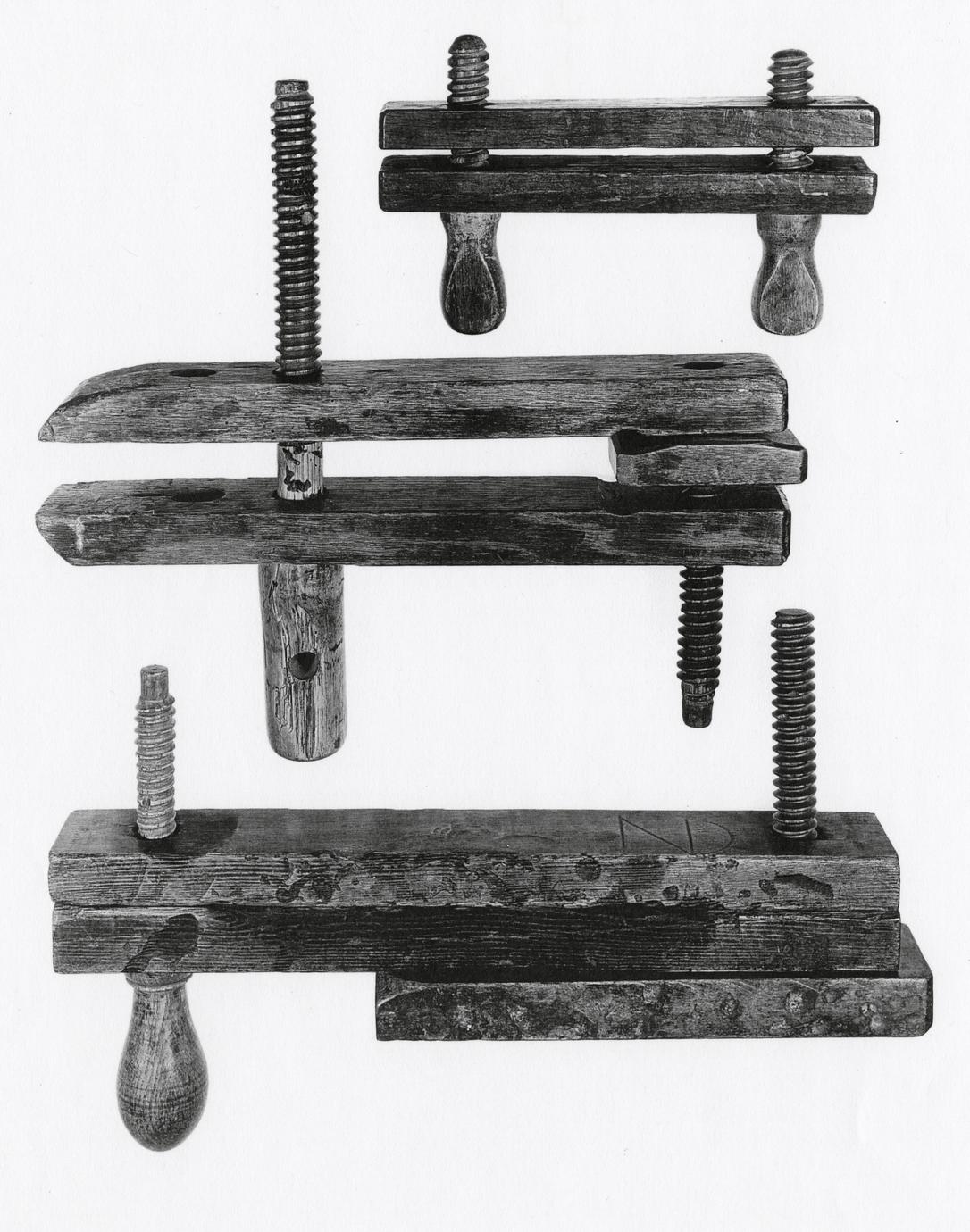 Three examples of clamps of different sizes.