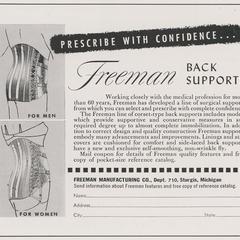 Freeman Back Supports advertisement