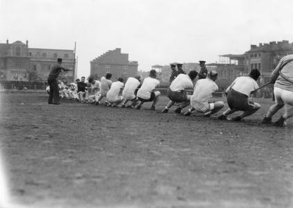 Tug-of-war played by soldiers of the US Army's 15th Infantry Regiment.
