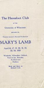 Haresfoot 'Mary's Lamb' program