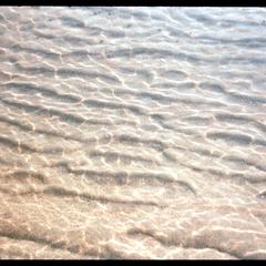 View of sand ridges in shallow water