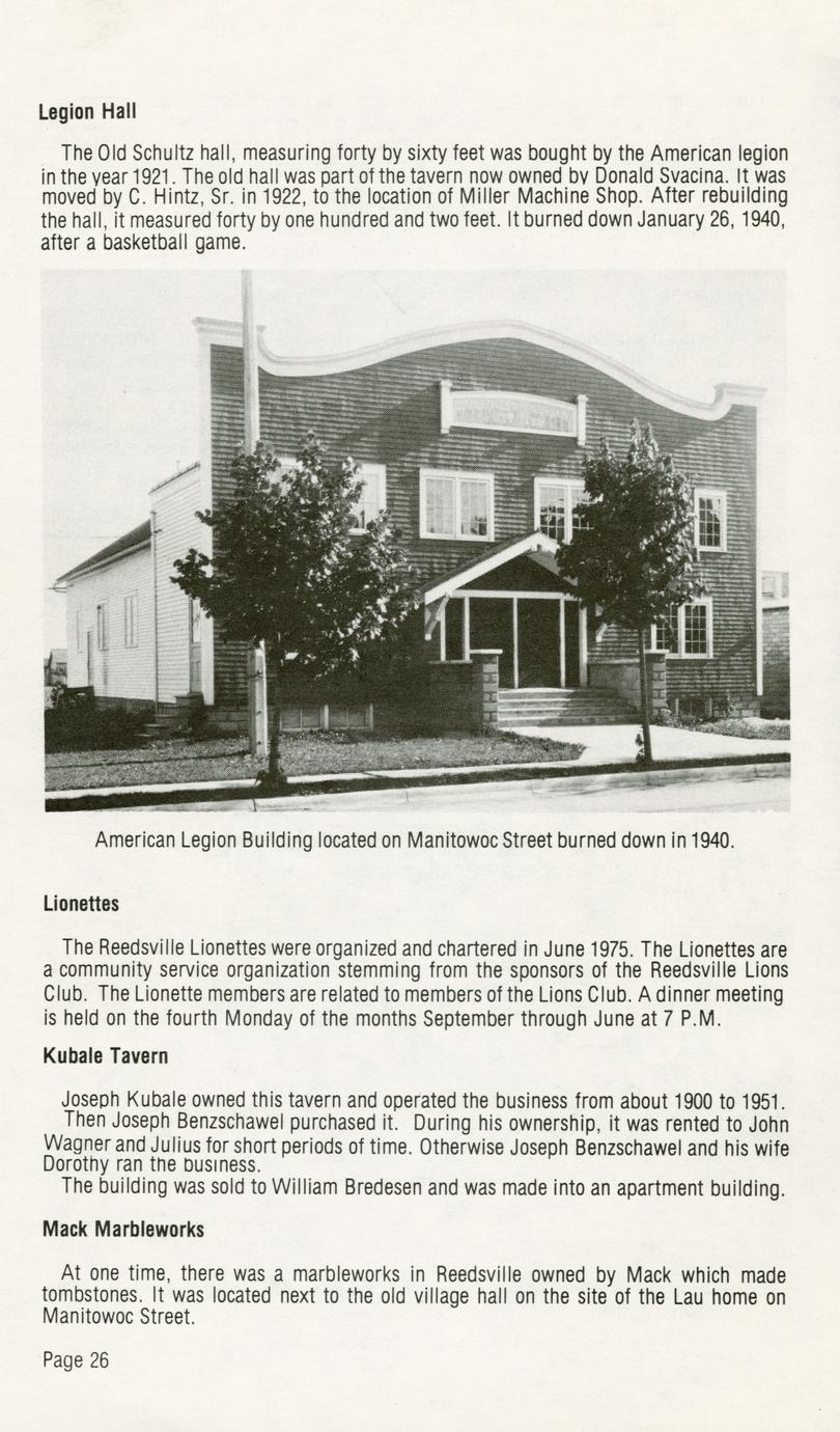 History of Reedsville to 1976 Full view UWDC UWMadison Libraries