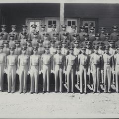 Members of the Second Battalion standing in uniform, Philippine Military Academy, Baguio
