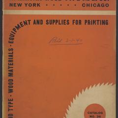 American Wood Type Mfg. Co.  : wood type, wood materials, equipment and supplies for printing : catalog no. 36