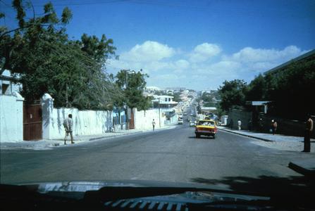 Street Scene in Upper Class Residential Area of Mogadishu