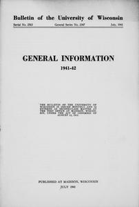 General information 1941-42