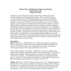 [Notes from the Midwest Deer and Wild Turkey Study Group Annual Meeting, 2003]
