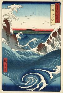 Rough Sea at Naruto in Awa Province, no. 55 from the series Pictures of Famous Places in the Sixty-odd Provinces
