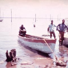 Boats on Lake Mweru Wantipa
