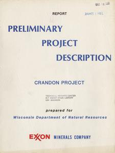 Preliminary project description : Crandon Project