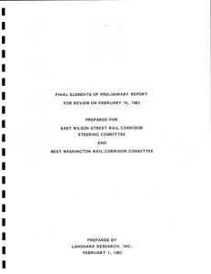 Final elements of preliminary report for review on February 14, 1983