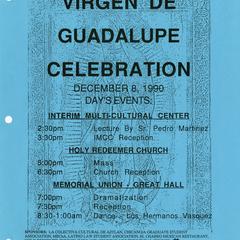 Poster for 1990 Virgen de Guadalupe Celebration