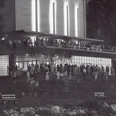 Crowd at night on Union Terrace