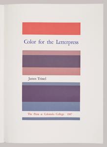 Color for the letterpress